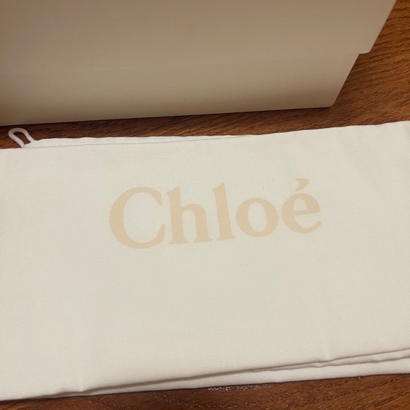 CHLOÉ + NET SUSTAIN Nama suede and leather platform sandals - Picture 3 of 13